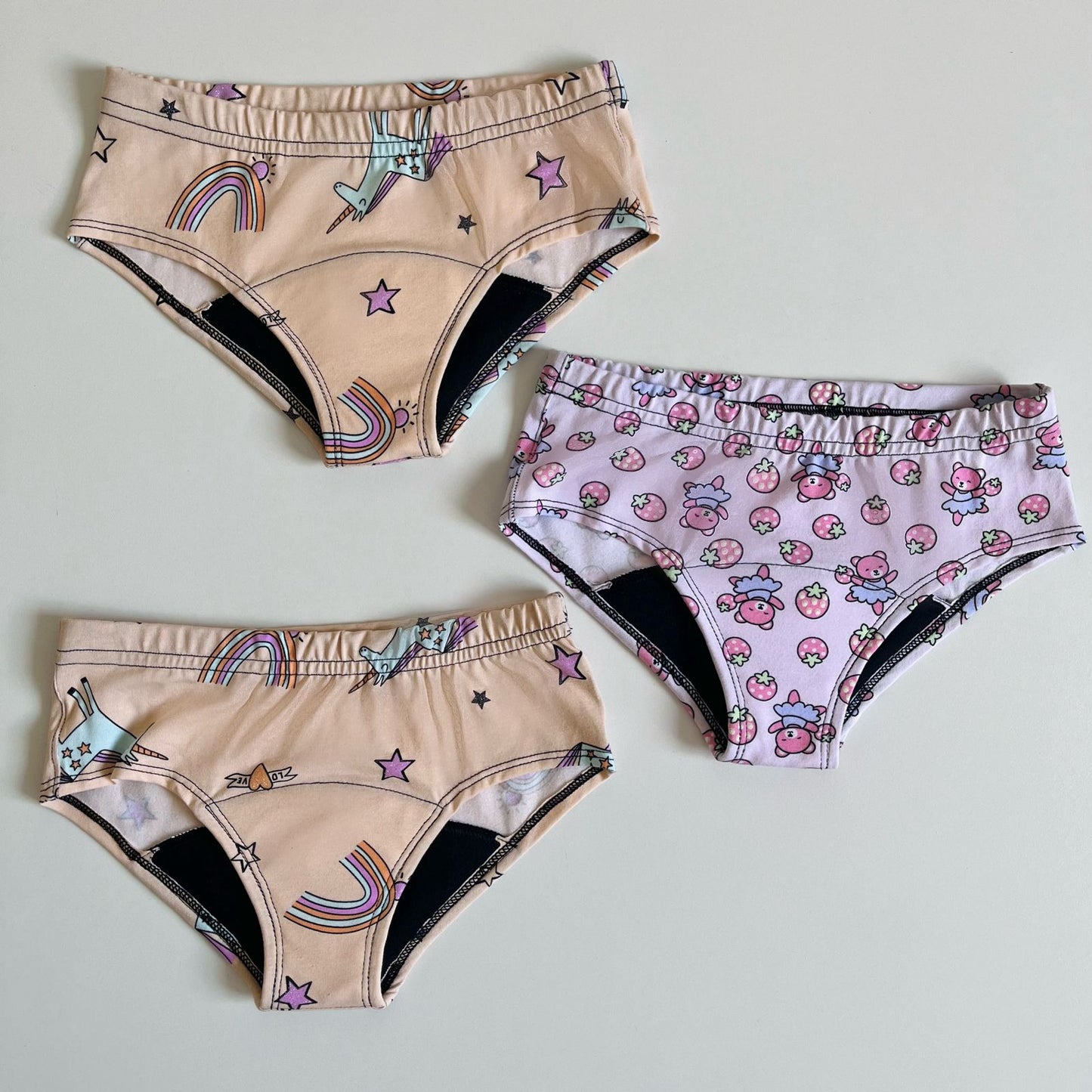 3 Panties Absorbentes Niñas