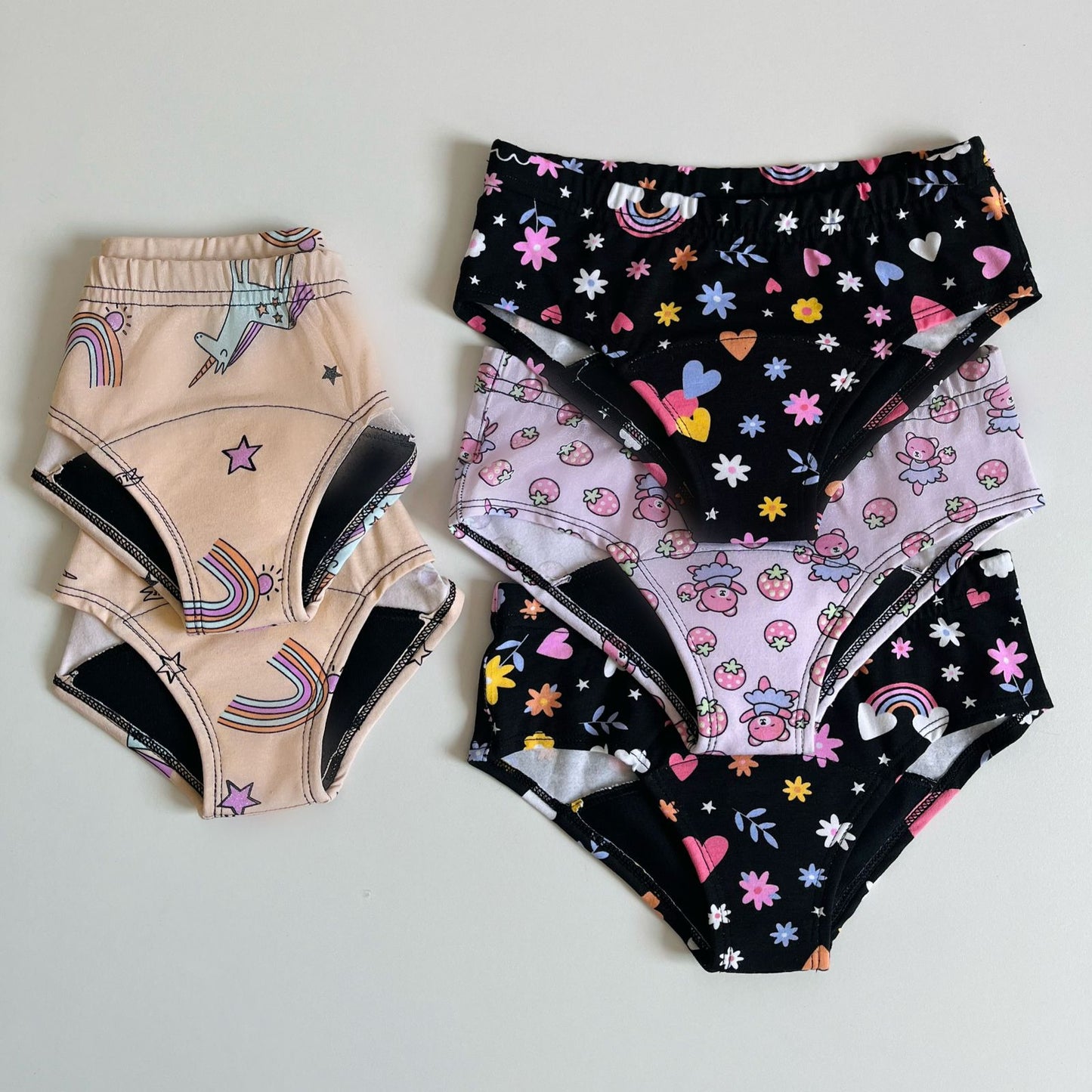 5 Panties Absorbentes Niñas